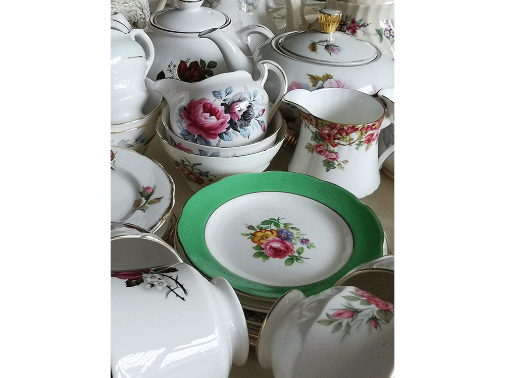 Selection of vintage fine china items