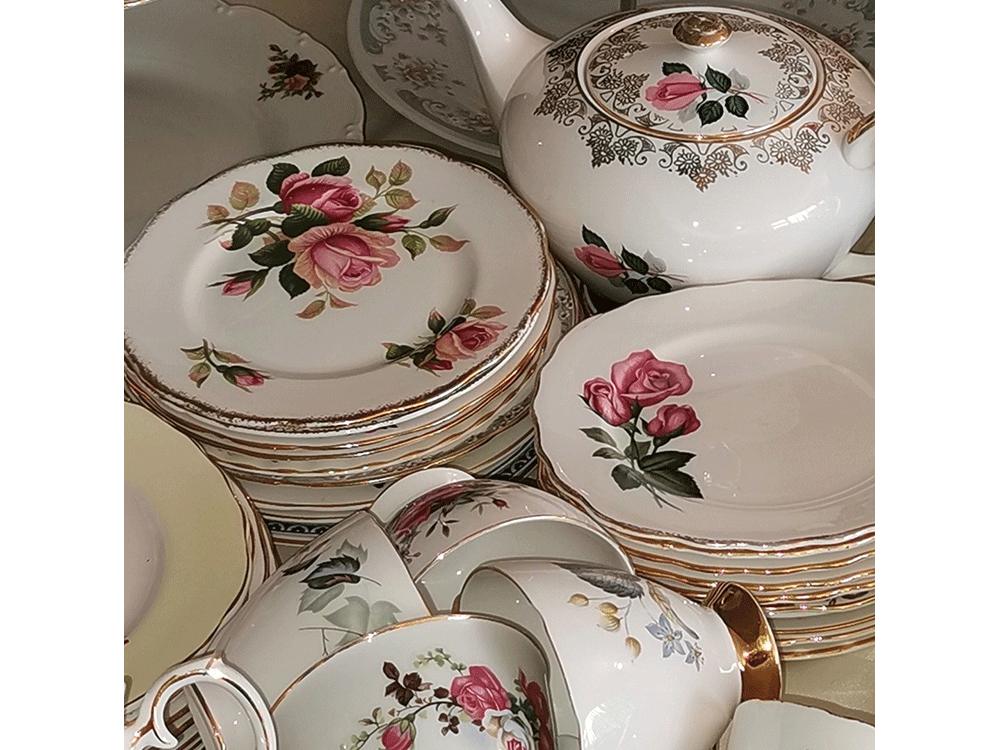 Vintage china saucers