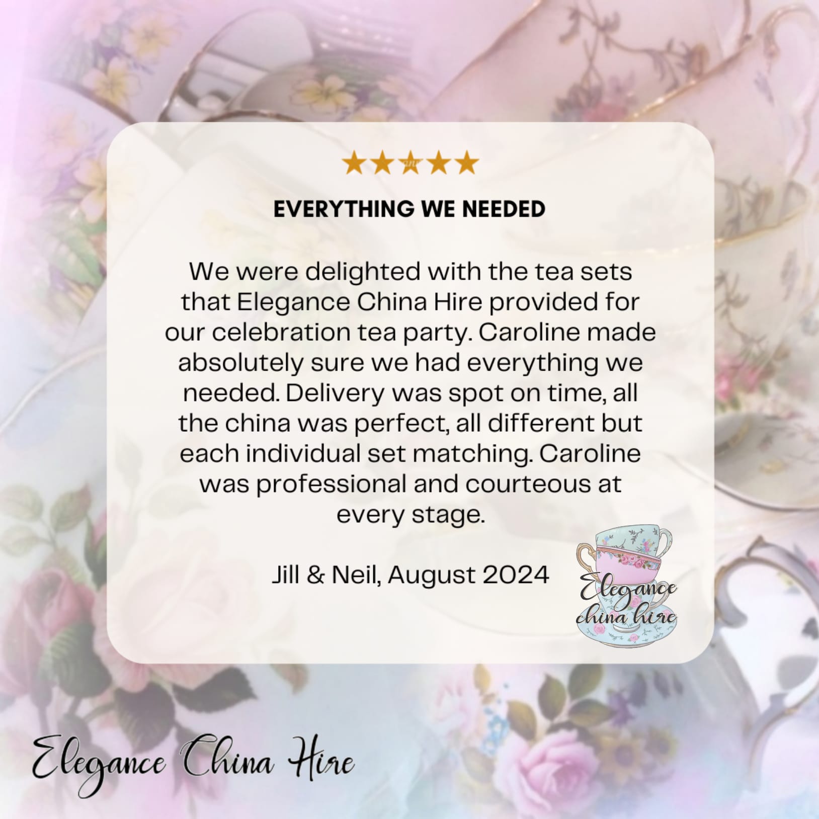 review for Elegance China Hire