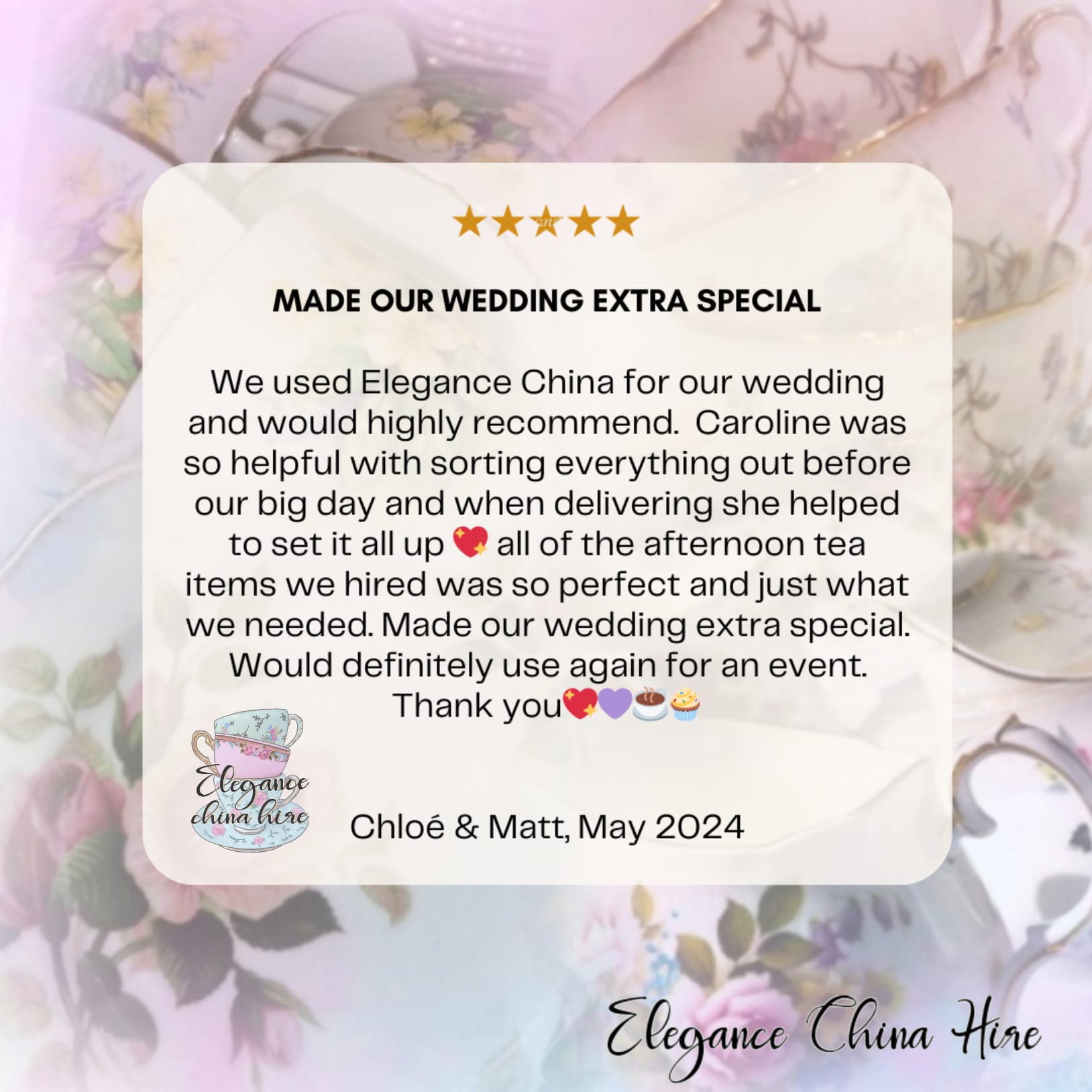 review for Elegance China Hire