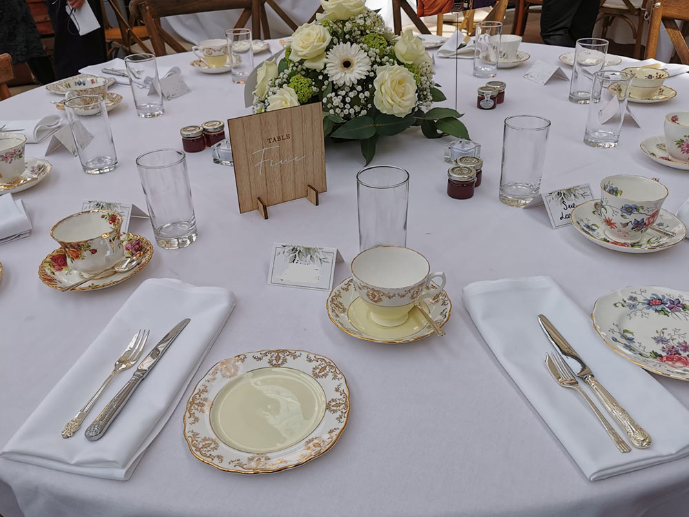 Vintage China for weddings by Elegance China Hire