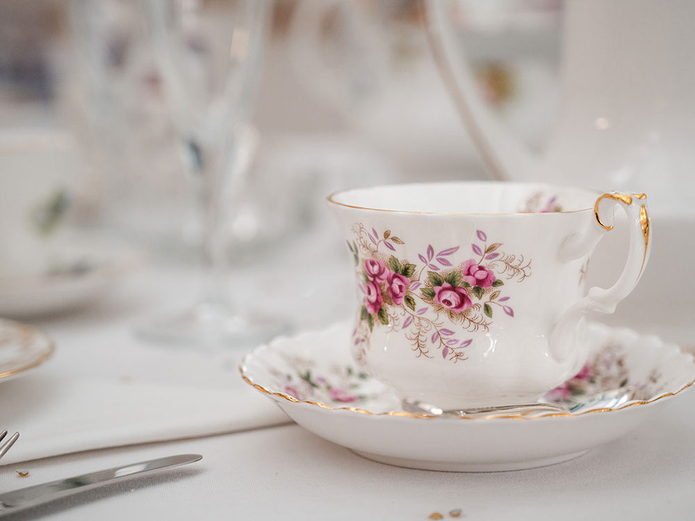 Vintage China for weddings by Elegance China Hire